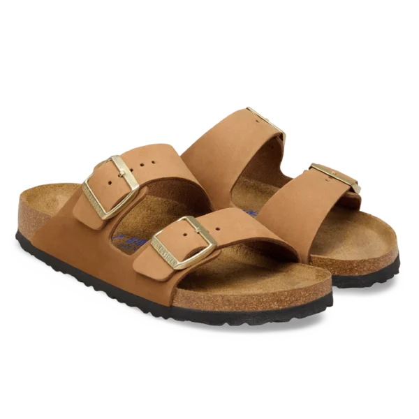 ⁦Birkenstock Arizona Soft Footbed Nubuck Leather Sandals Mink⁩ – תמונה ⁦2⁩