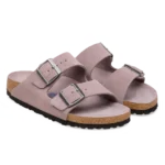 ⁦Birkenstock Arizona Soft Footbed Suede Leather Sandals Faded Purple Tonal⁩ – תמונה ⁦4⁩