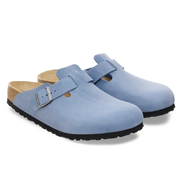 ⁦Birkenstock Boston Oiled Leather Clogs Elemental Blue⁩ – תמונה ⁦2⁩