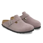 ⁦Birkenstock Boston Soft Footbed Suede Leather Clogs Faded Purple⁩ – תמונה ⁦2⁩