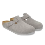 ⁦Birkenstock Boston Suede Leather Clogs Stone Coin⁩ – תמונה ⁦2⁩