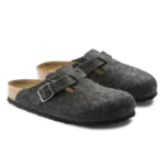 ⁦Birkenstock Boston Wool Felt Clogs Anthracite⁩ – תמונה ⁦2⁩