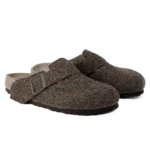 ⁦Birkenstock Boston Wool Felt Clogs Army Felt Brown⁩ – תמונה ⁦2⁩