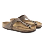 ⁦Birkenstock Gizeh Birko-Flor Nubuck Sandals Mocha⁩ – תמונה ⁦2⁩