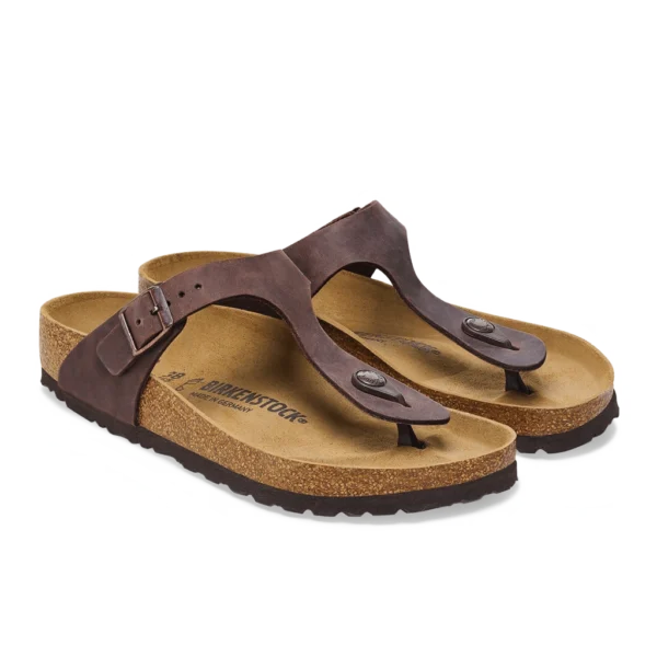 ⁦Birkenstock Gizeh Oiled Leather Sandals Habana⁩ – תמונה ⁦2⁩