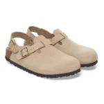 ⁦Birkenstock Tokio Nubuck Leather Clogs Sandcastle⁩ – תמונה ⁦2⁩
