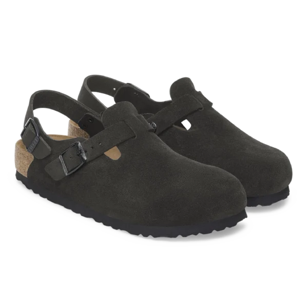 ⁦Birkenstock Tokio Suede Leather Clogs Black⁩ – תמונה ⁦2⁩