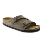 ⁦Birkenstock Zürich Soft Footbed Suede Leather Sandals Taupe⁩ – תמונה ⁦2⁩