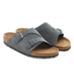 ⁦Birkenstock Zürich Suede Leather Sandals Basalt Gray⁩ – תמונה ⁦2⁩