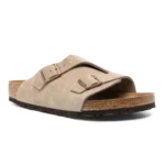 ⁦Birkenstock Zürich Suede Leather Sandals Taupe⁩ – תמונה ⁦2⁩