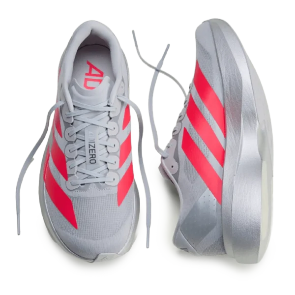 ⁦Adidas Adizero Evo Silver Metallic Lucid Red Iron Metallic⁩ – תמונה ⁦3⁩