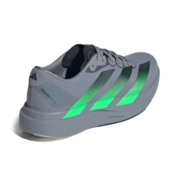 ⁦Adidas Adizero Evo Woven Grey Screaming Green⁩ – תמונה ⁦3⁩