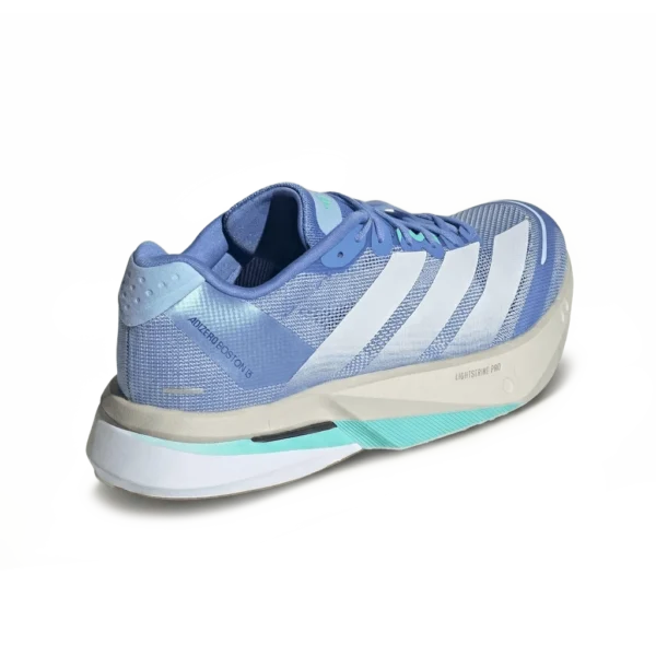 ⁦Adidas Adizero Boston 13 Blue Fusion Zero Metallic Glow Blue⁩ – תמונה ⁦3⁩