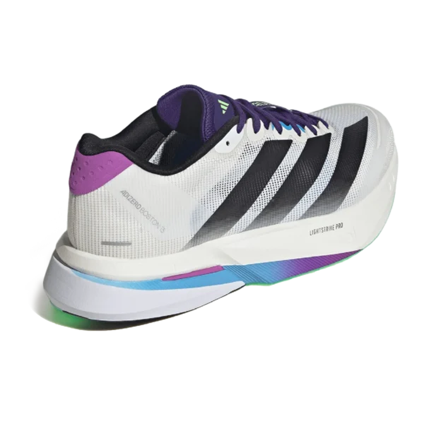 ⁦Adidas Adizero Boston 13 Core White Core Black Lime Burst⁩ – תמונה ⁦3⁩
