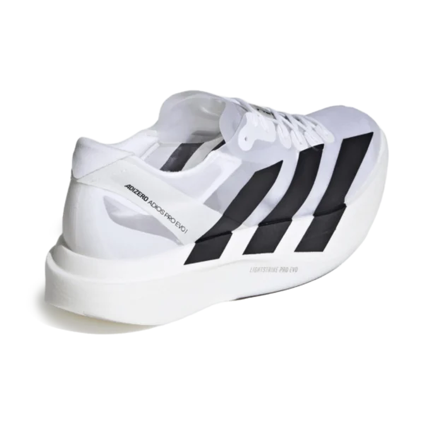⁦Adidas Adizero Adios Pro Evo White Black Crystal White⁩ – תמונה ⁦3⁩