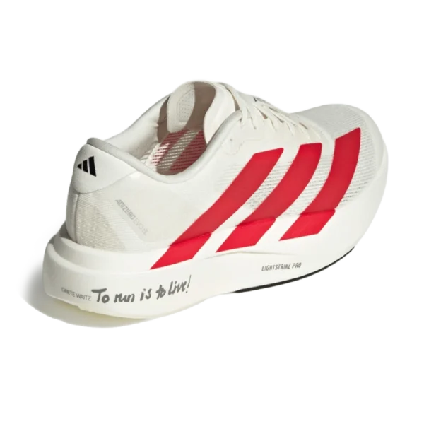 ⁦Adidas Adizero EVO “To Run Is To Live” Off White Better Scarlet⁩ – תמונה ⁦3⁩