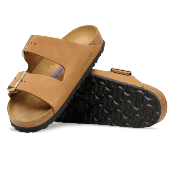 ⁦Birkenstock Arizona Soft Footbed Nubuck Leather Sandals Mink⁩ – תמונה ⁦3⁩
