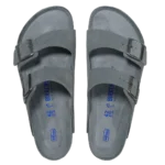 ⁦Birkenstock Arizona Soft Footbed Suede Leather Sandals Basalt Gray Tonal⁩ – תמונה ⁦3⁩