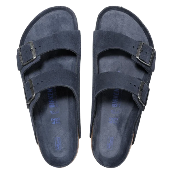 ⁦Birkenstock Arizona Soft Footbed Suede Leather Sandals New Navy Tonal⁩ – תמונה ⁦3⁩