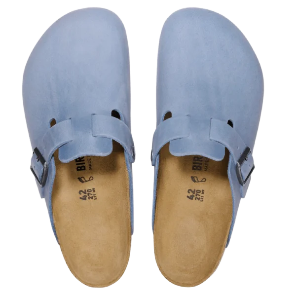 ⁦Birkenstock Boston Oiled Leather Clogs Elemental Blue⁩ – תמונה ⁦3⁩