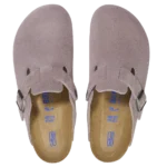 ⁦Birkenstock Boston Soft Footbed Suede Leather Clogs Faded Purple⁩ – תמונה ⁦3⁩