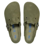 ⁦Birkenstock Boston Soft Footbed Suede Leather Clogs Thyme Tonal⁩ – תמונה ⁦3⁩
