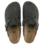 ⁦Birkenstock Boston Wool Felt Clogs Anthracite⁩ – תמונה ⁦3⁩