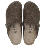 ⁦Birkenstock Boston Wool Felt Clogs Army Felt Brown⁩ – תמונה ⁦3⁩