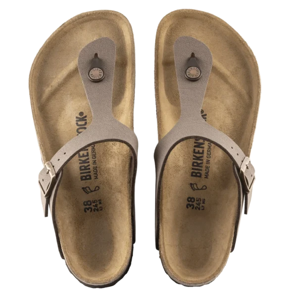 ⁦Birkenstock Gizeh Birko-Flor Nubuck Sandals Mocha⁩ – תמונה ⁦3⁩