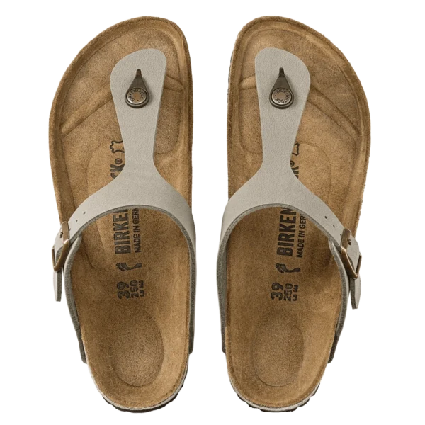 ⁦Birkenstock Gizeh Birko-Flor Nubuck Sandals Stone⁩ – תמונה ⁦3⁩