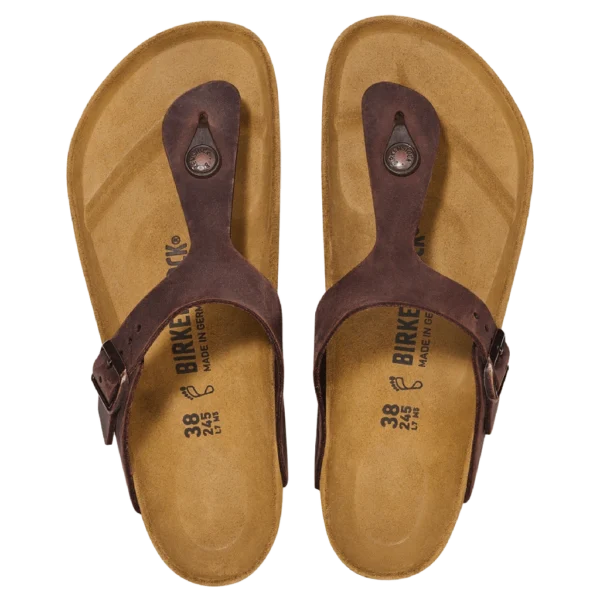 ⁦Birkenstock Gizeh Oiled Leather Sandals Habana⁩ – תמונה ⁦3⁩