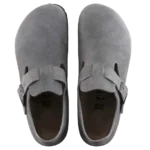 ⁦Birkenstock London Heritage Suede Leather Clogs Gray⁩ – תמונה ⁦3⁩