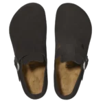 ⁦Birkenstock London Suede Leather Clogs Black⁩ – תמונה ⁦3⁩