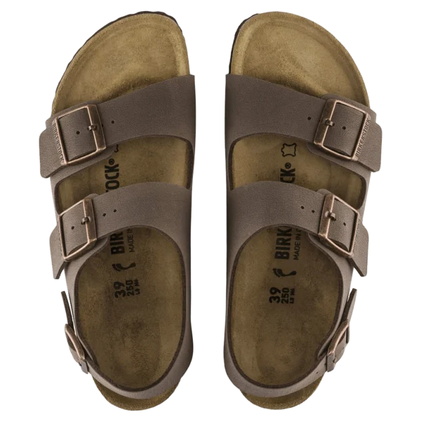 ⁦Birkenstock Milano Birko-Flor Nubuck Sandals Mocha⁩ – תמונה ⁦3⁩