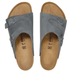 ⁦Birkenstock Zürich Suede Leather Sandals Basalt Gray⁩ – תמונה ⁦3⁩