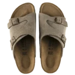 ⁦Birkenstock Zürich Suede Leather Sandals Taupe⁩ – תמונה ⁦3⁩