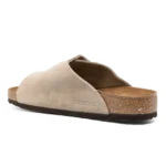 ⁦Birkenstock Zürich Suede Leather Sandals Taupe⁩ – תמונה ⁦3⁩