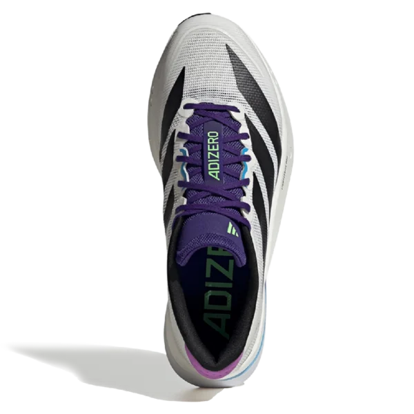⁦Adidas Adizero Boston 13 Core White Core Black Lime Burst⁩ – תמונה ⁦4⁩
