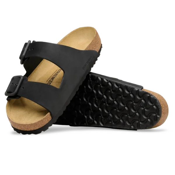 ⁦Birkenstock Arizona Wire Buckle Nubuck Leather Sandals Black⁩ – תמונה ⁦4⁩