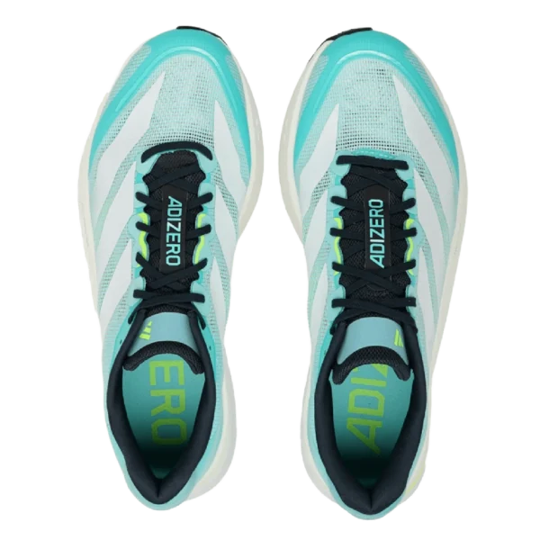 ⁦Adidas Adizero Boston Flash Aqua Cloud White Lucid Lemon⁩ – תמונה ⁦4⁩