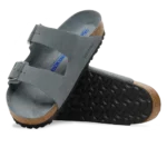 ⁦Birkenstock Arizona Soft Footbed Suede Leather Sandals Basalt Gray Tonal⁩ – תמונה ⁦4⁩