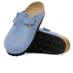 ⁦Birkenstock Boston Oiled Leather Clogs Elemental Blue⁩ – תמונה ⁦4⁩