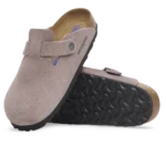 ⁦Birkenstock Boston Soft Footbed Suede Leather Clogs Faded Purple⁩ – תמונה ⁦4⁩