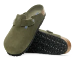 ⁦Birkenstock Boston Soft Footbed Suede Leather Clogs Thyme Tonal⁩ – תמונה ⁦4⁩