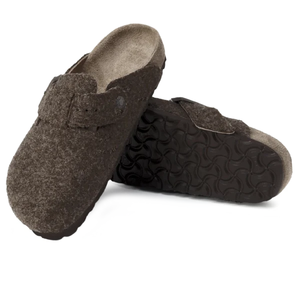 ⁦Birkenstock Boston Wool Felt Clogs Army Felt Brown⁩ – תמונה ⁦4⁩