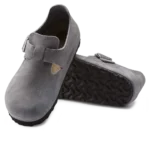 ⁦Birkenstock London Heritage Suede Leather Clogs Gray⁩ – תמונה ⁦4⁩