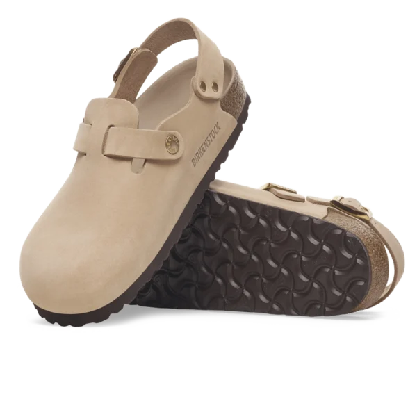 ⁦Birkenstock Tokio Nubuck Leather Clogs Sandcastle⁩ – תמונה ⁦4⁩