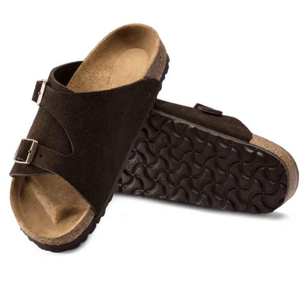 ⁦Birkenstock Zürich Suede Leather Sandals Mocca⁩ – תמונה ⁦4⁩