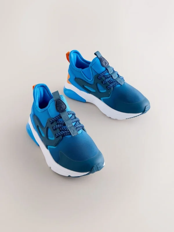 ⁦Blue Ombre Elastic Lace Street Trainers⁩ – תמונה ⁦4⁩