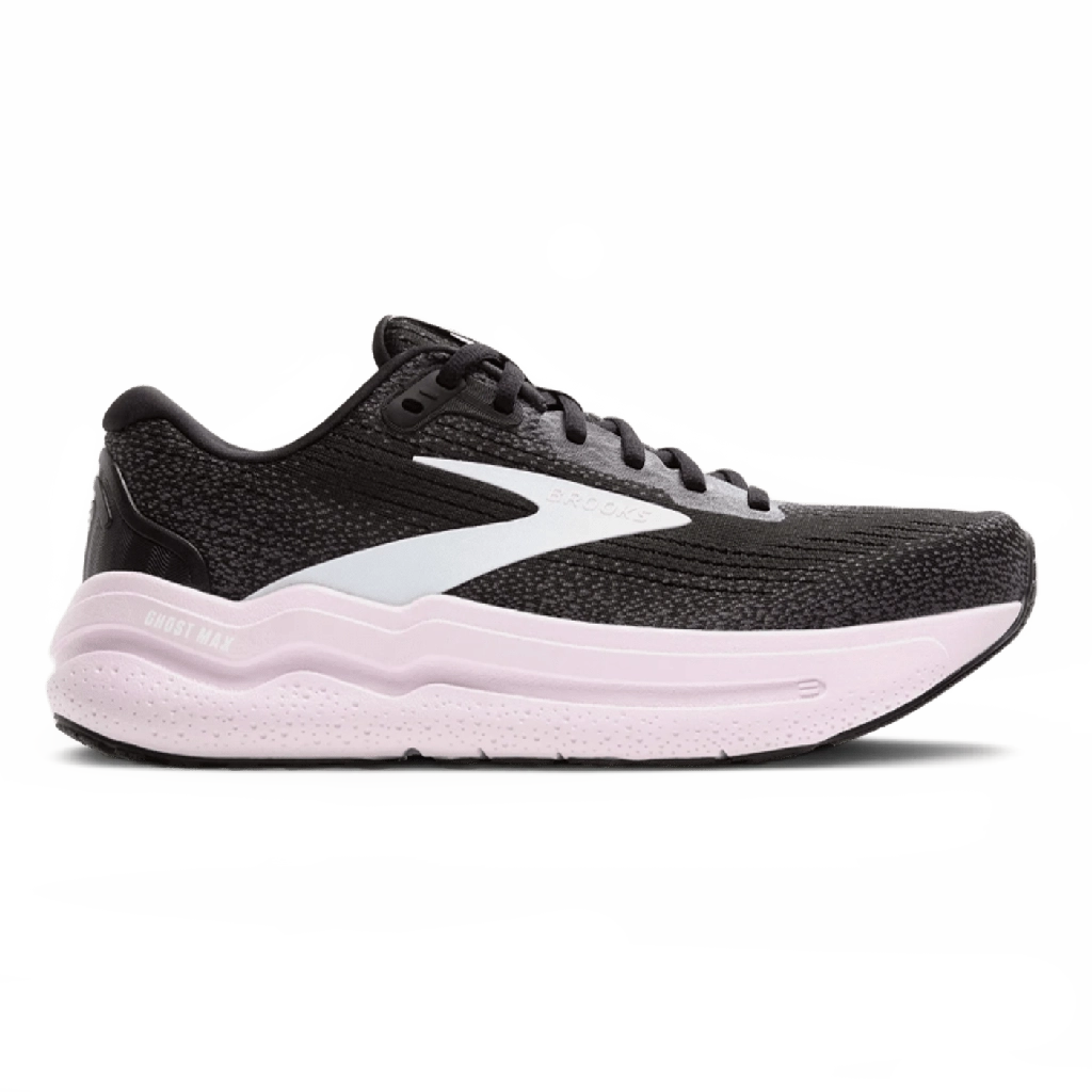 1 Brooks Ghost Max 2 Black White Orchid Ice – תמונה 1